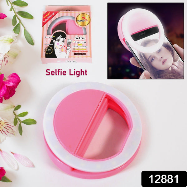Phone Selfie Ring Light – Battery Operated Clip-On Light for Smartphone Photography (Battery Not Included)