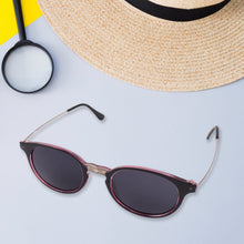 Unisex Blue Round Sunglasses