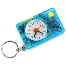 Mini Alarm Clock Keychain – 1PC Portable Quartz Analog Clock Key Ring